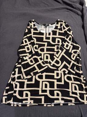 ellos Plus Size Notch V-Neck Tunic